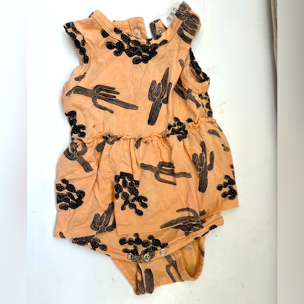 Spearmint Love Cactus Romper *like new* 6-12 mo